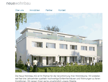 Tablet Screenshot of neuewohnbau.ch